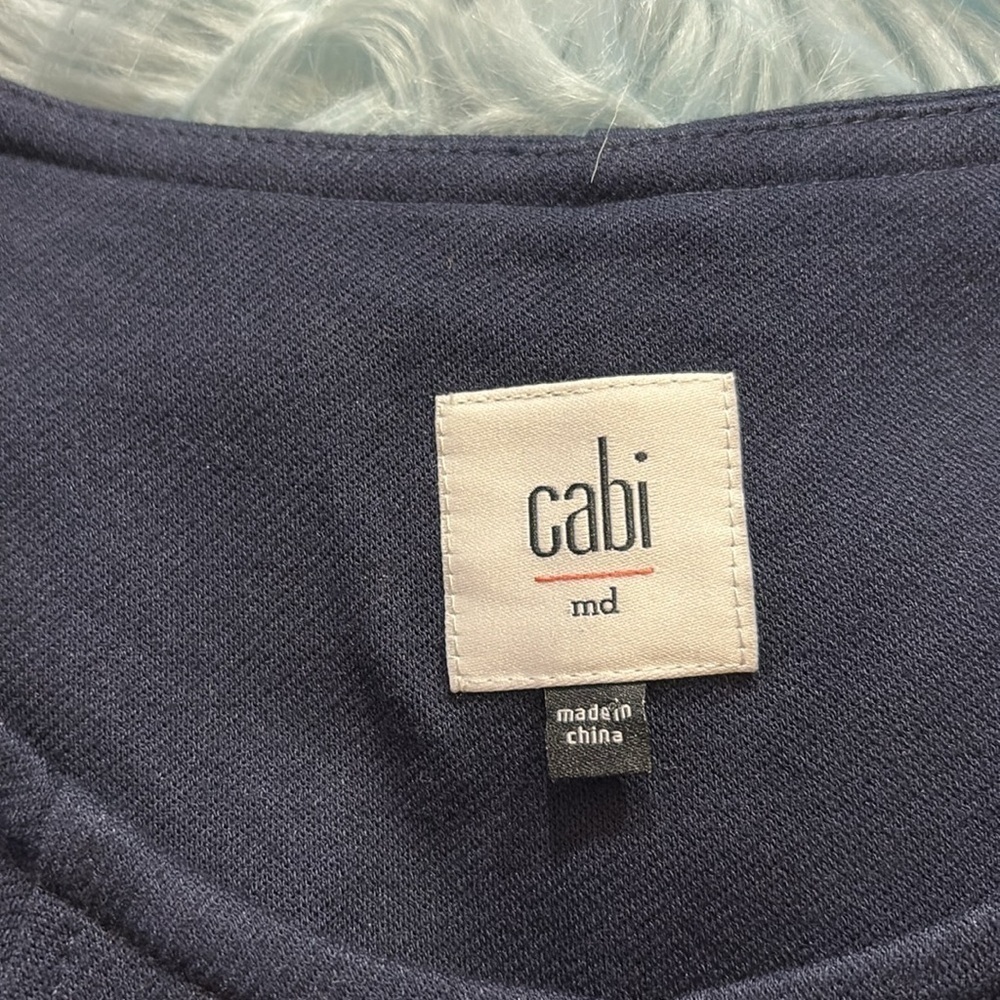 Cabi The Lido Button Front Long Jacket Navy Sz M - Picture 7 of 12